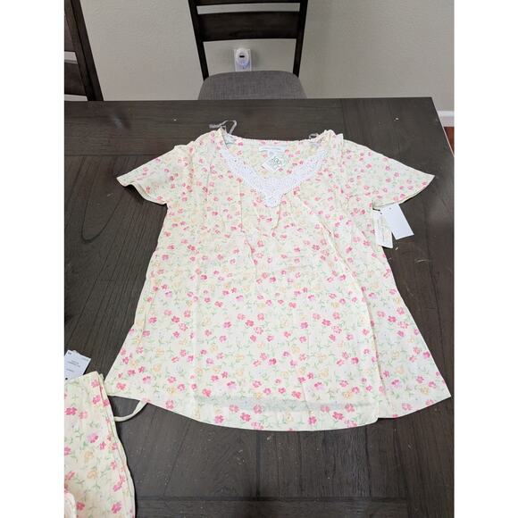 NWT Carole Hochman Spring Ditsy Cotton Capri Pajama Set   size XS - Picture 1 of 11